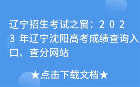 辽宁招生考试之窗：轻松几步，成绩速查指南 4