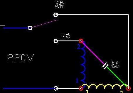 单相电机正反转接线：倒顺开关与电机连接指南 1