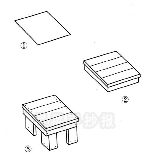 怎样画长条板凳的简笔画？收藏必备！ 3