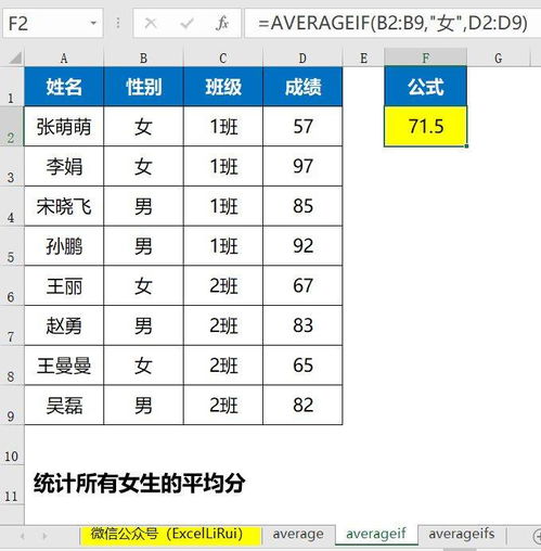 Excel高效技巧：掌握AVERAGEIF与AVERAGEIFS函数 2