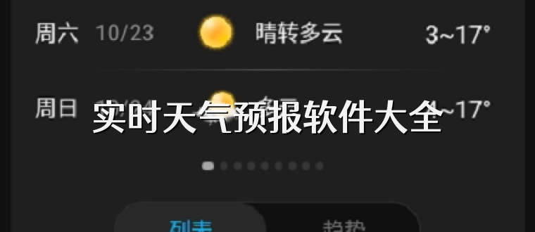 实时天气预报软件大全