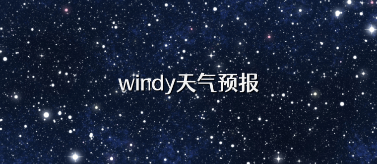 windy天气预报