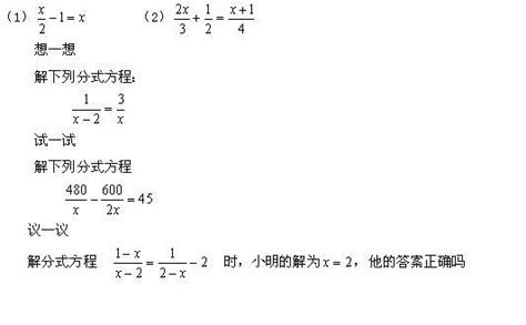 整式方程的定义与解析 2