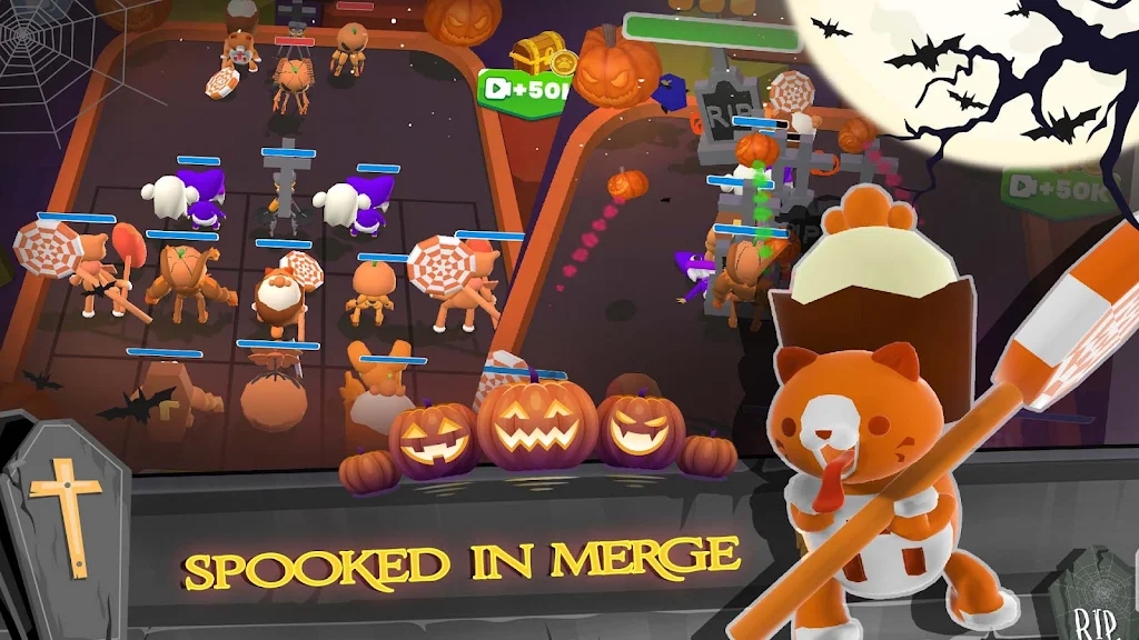 万圣节合并蓝色怪物(Halloween Merge: Blue Monster) 截图1