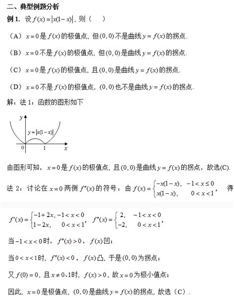 什么是高等数学入门中的曲线拐点？如何求解？ 5