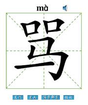 探究‘骂’字的部首 3