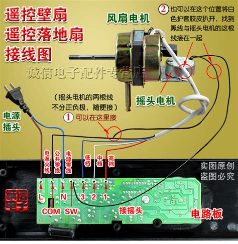 电风扇电机详细接线示意图 2