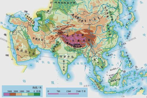 亚洲总共有多少国家，分别都是哪些？ 3