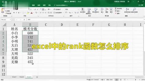 掌握Excel中的RANK函数：轻松实现数据排名！ 3