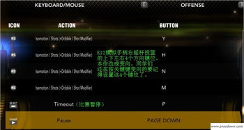 NBA2K13键盘操作全攻略：键位设置与技巧详解 3