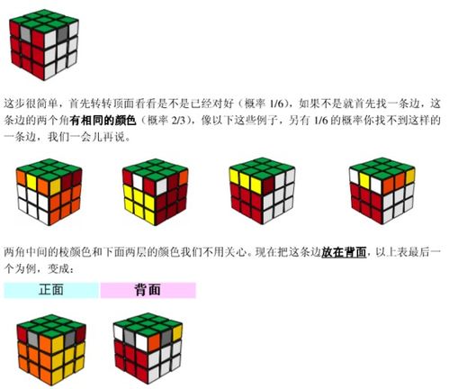 魔方顶层还原技巧：第二层口诀‘左下右上右顺左逆’后的步骤 3