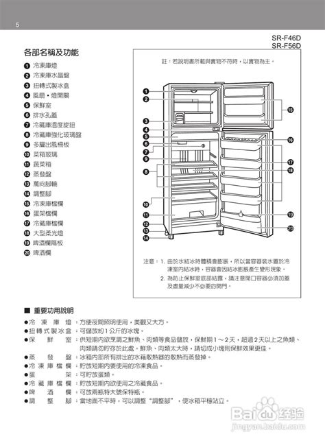 声宝SR-052冰箱使用指南详解 3