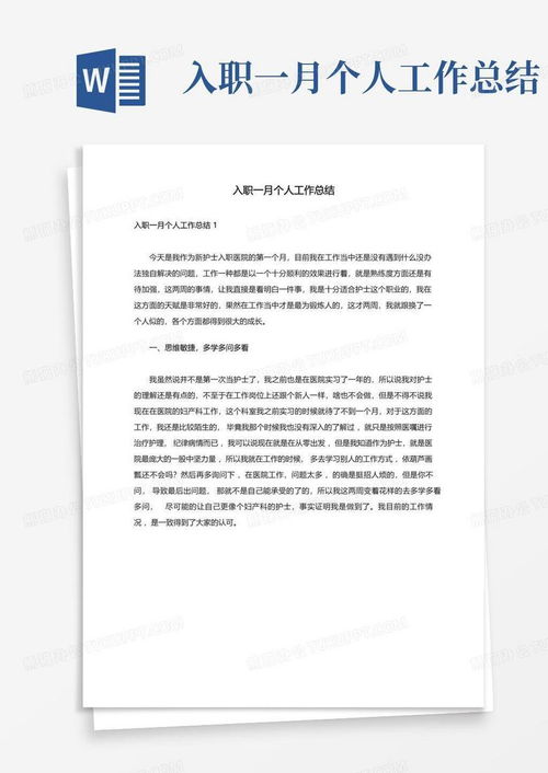 打造精彩个人月工作总结：撰写技巧与范例指南 2