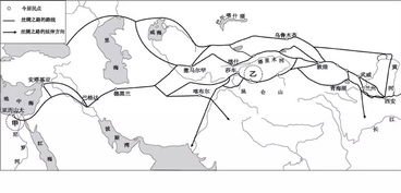 古代丝绸之路途经路线示意图 4