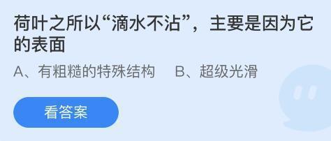 为什么荷叶能做到滴水不沾？关键在于它的表面 4