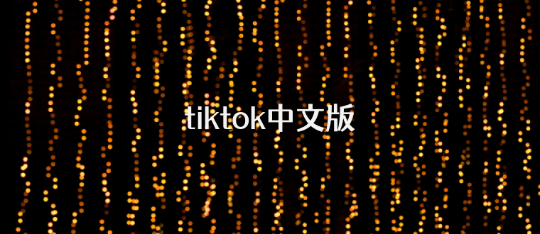 tiktok中文版