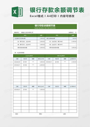 如何制作银行余额调节表 1