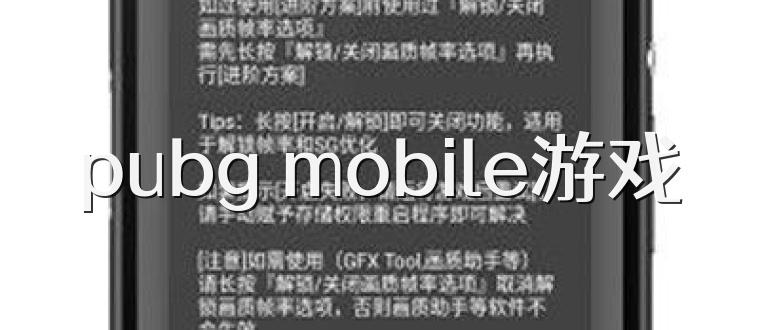 pubg mobile游戏